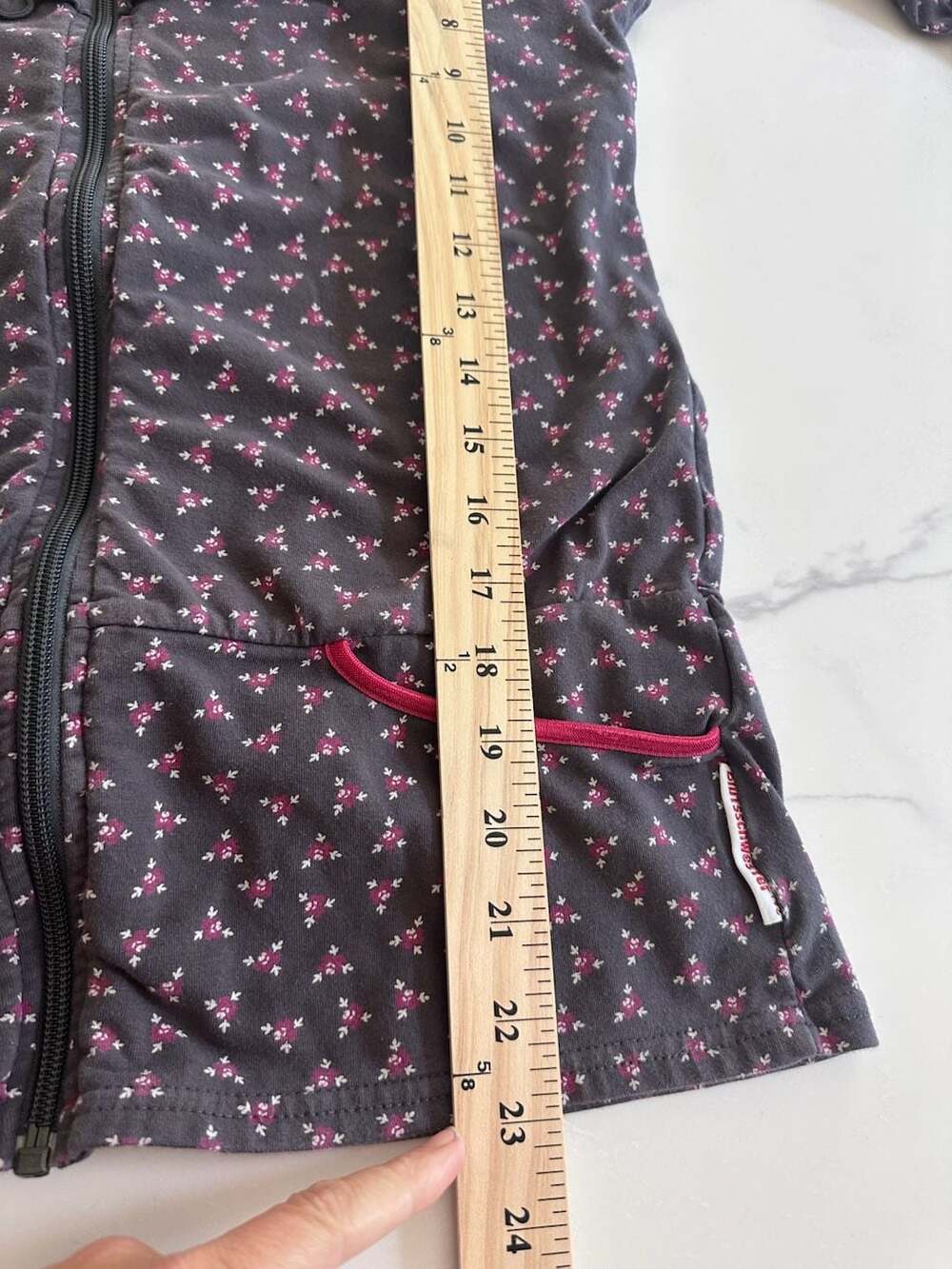 Blutsgeschwister Floral Print Full Zip Hoodie Jacket with Pockets - Picture 9 of 10